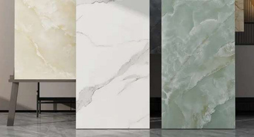 Polished porcelain tiles